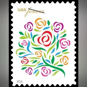 100 Where Dreams Blossom Wedding Forever 2015‎ Postage Stamps USPS Invitations